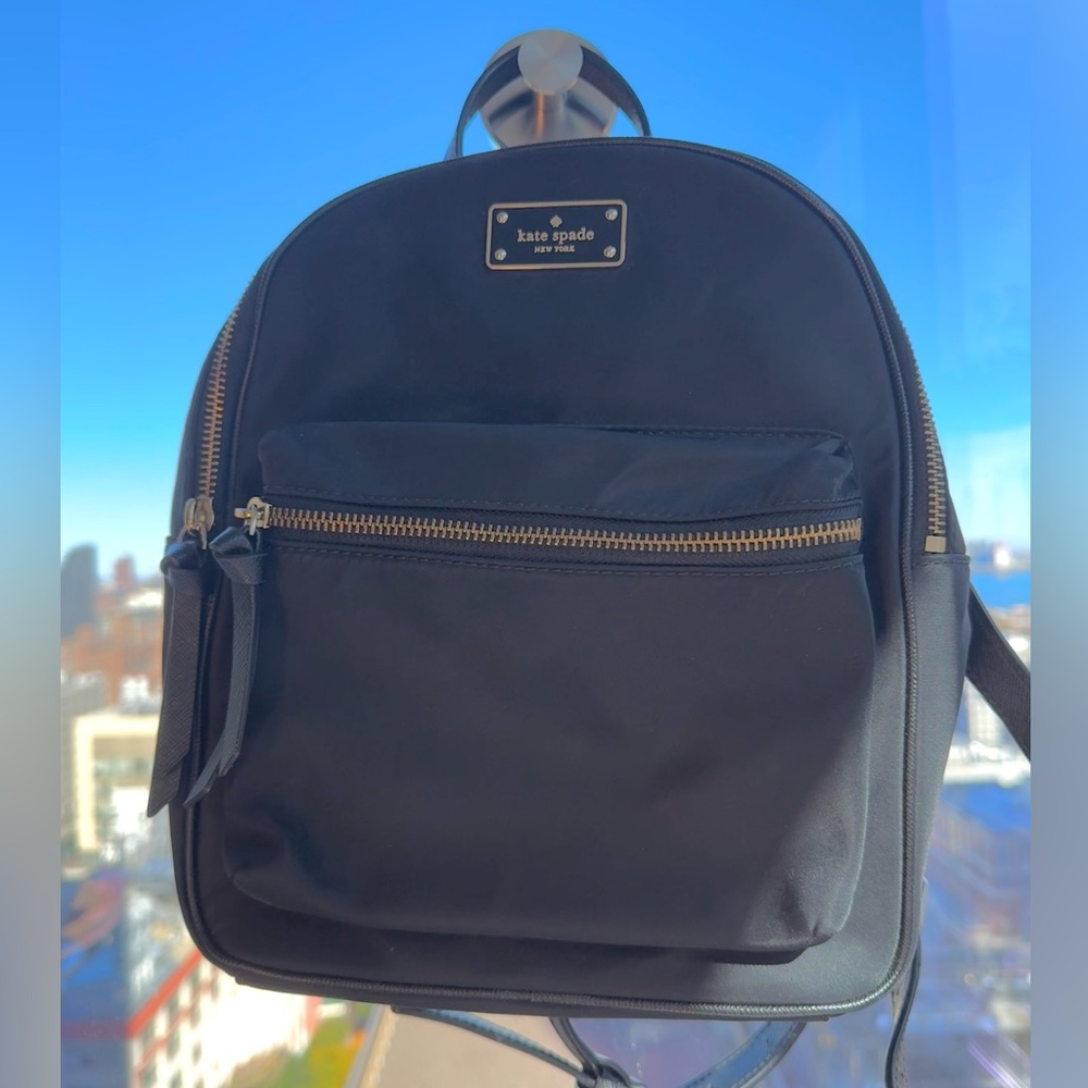 Kate Spade Black Wilson Road Small Bradley Nylon Backpack